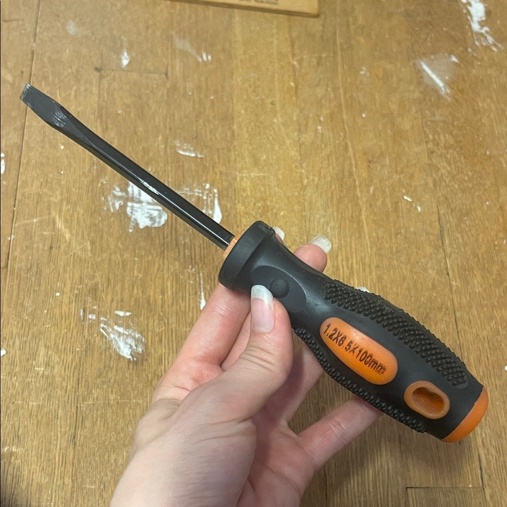 M & S Hand Tools Black and Orange flathead Screwdriver